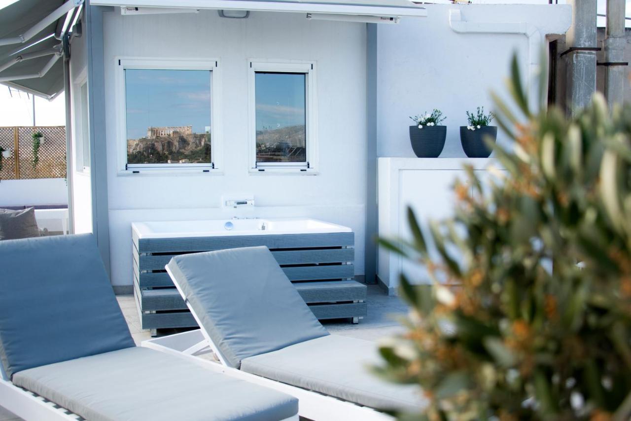 Private Jacuzzi & Acropolis View - The Loft Atenas Exterior foto